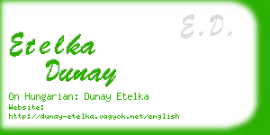 etelka dunay business card